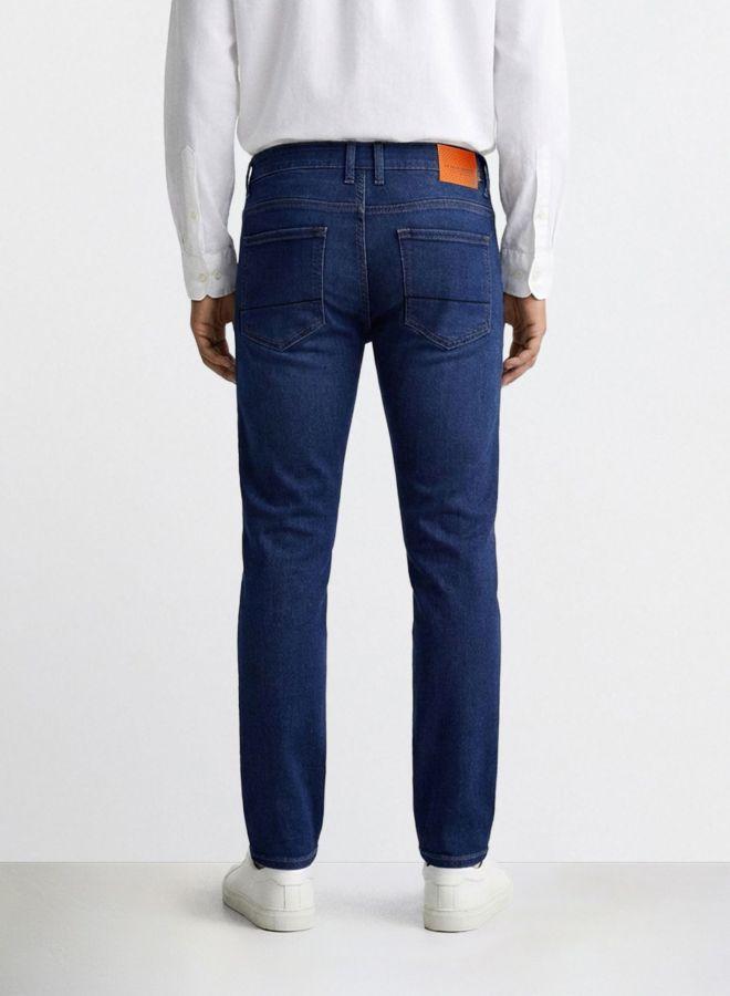 The Indian Garage Co Men Slim Fit Solid Scoop Pocket Mid-Rise Jeans - Image 2